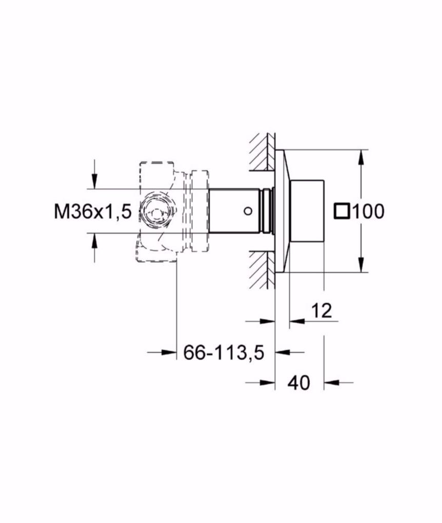 Внешняя часть переключателя GROHE Allure Brilliant, хром (19798000) - Вид №1