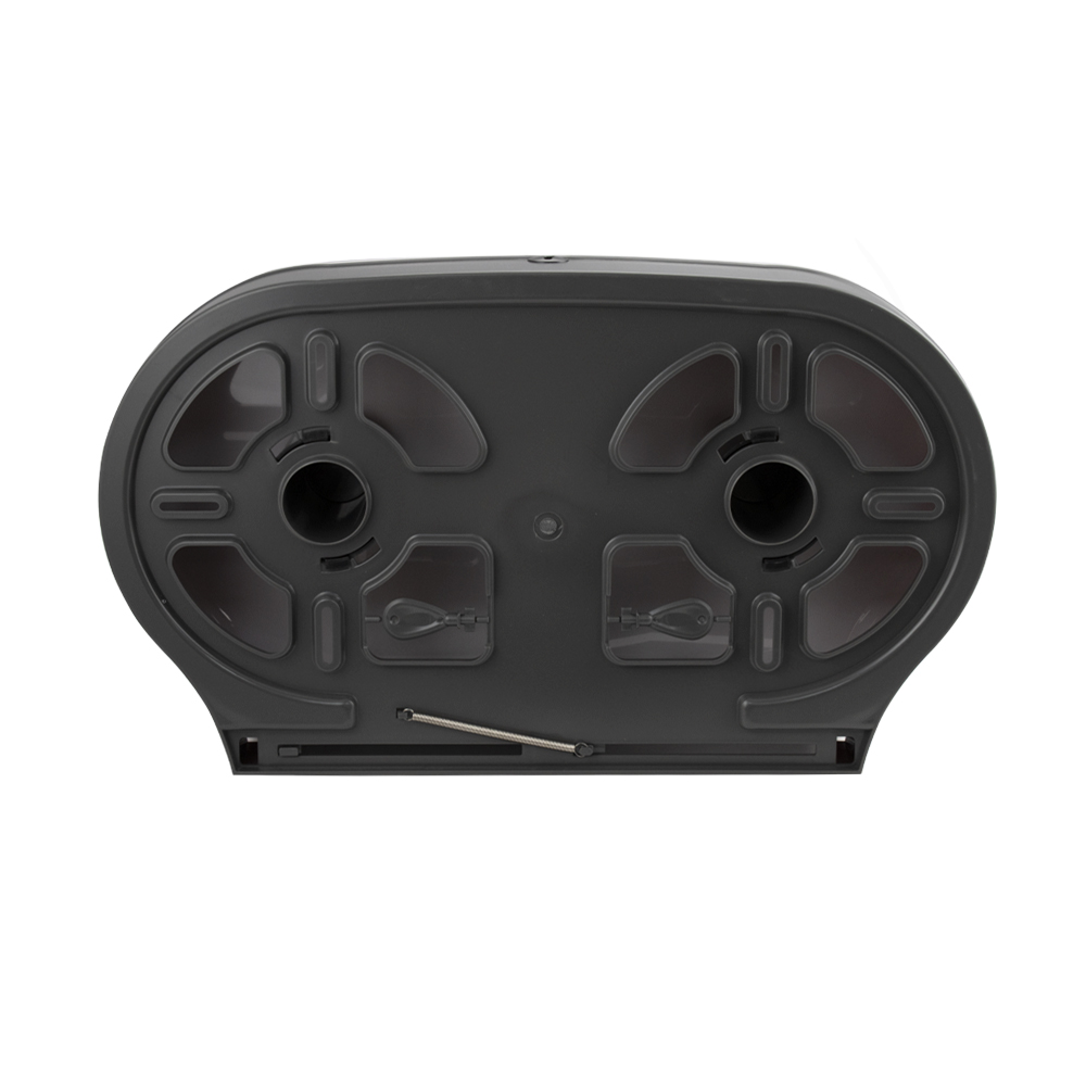 GFmark - Диспенсер для туалетной бумаги - барабан, на 2 РУЛОНА, пластиковый, БЕЛЫЙ, с глазком - капля, с ключем, код: 928  - Вид №3