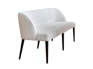 Мягкая скамейка из ткани со спинкой