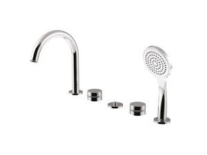 Смеситель для ванны с 5 отверстиями и ручным душем