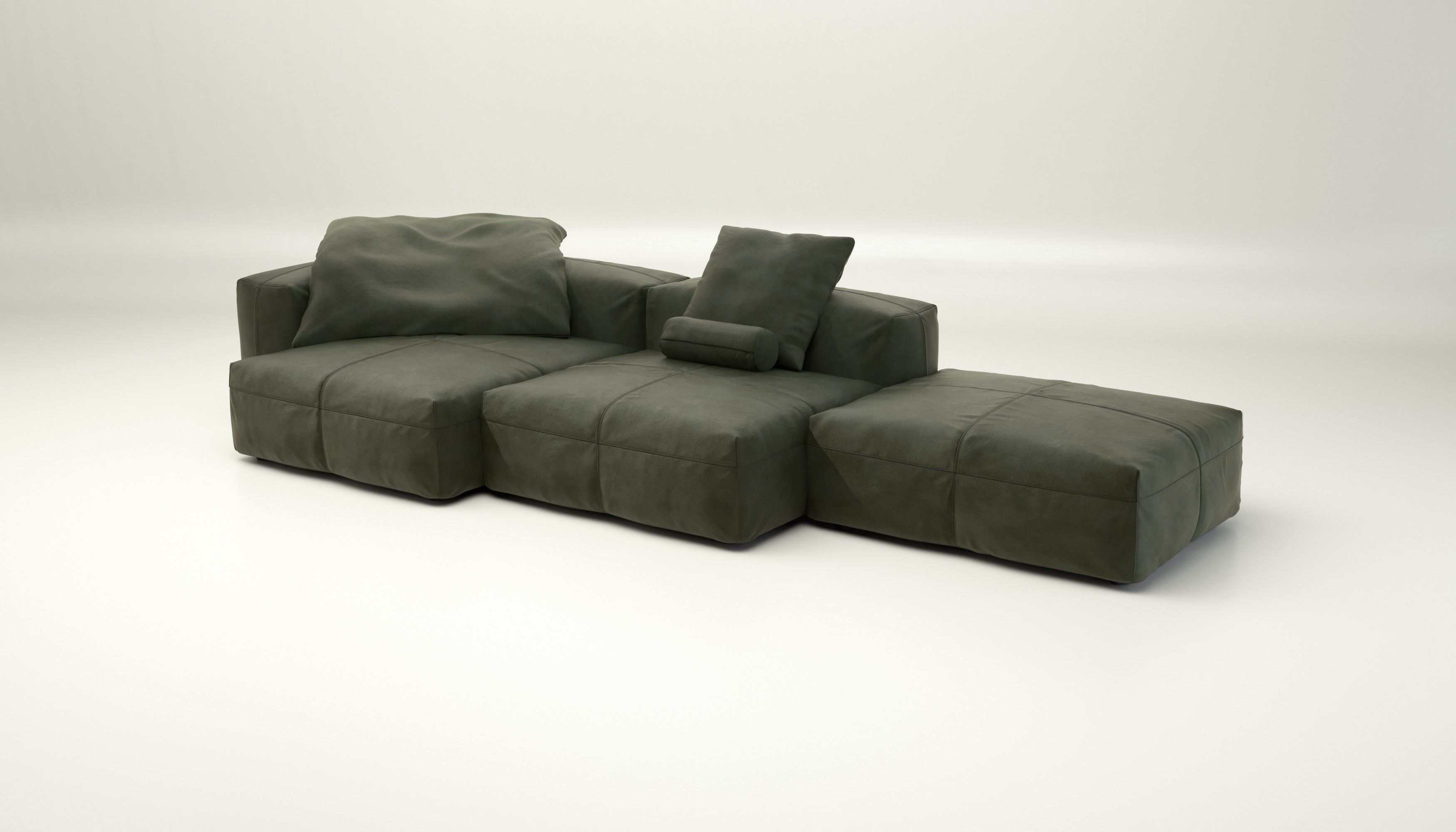 Модульный кожаный диван с полуостровом vetsak Leather ARCH-00143934 - Вид №1