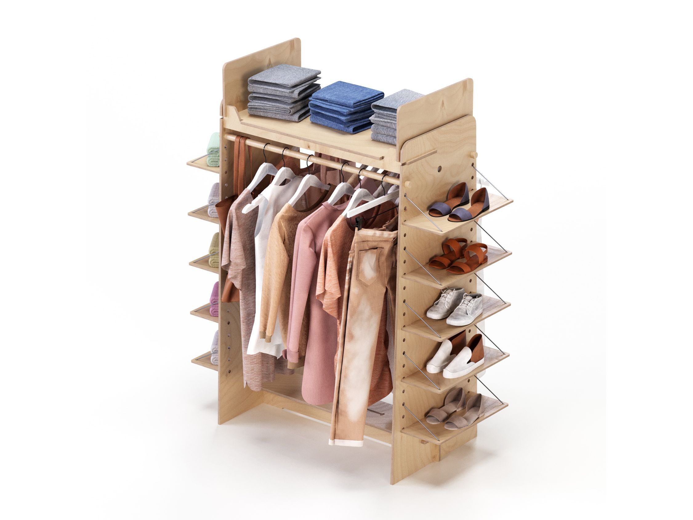 Деревянная напольная стойка дисплея Esposit экспоненты ARCH-00043782 - Вид №1