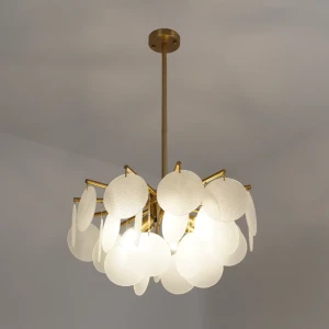 Люстра на штанге Telia 15 м² цвет бронза/белый