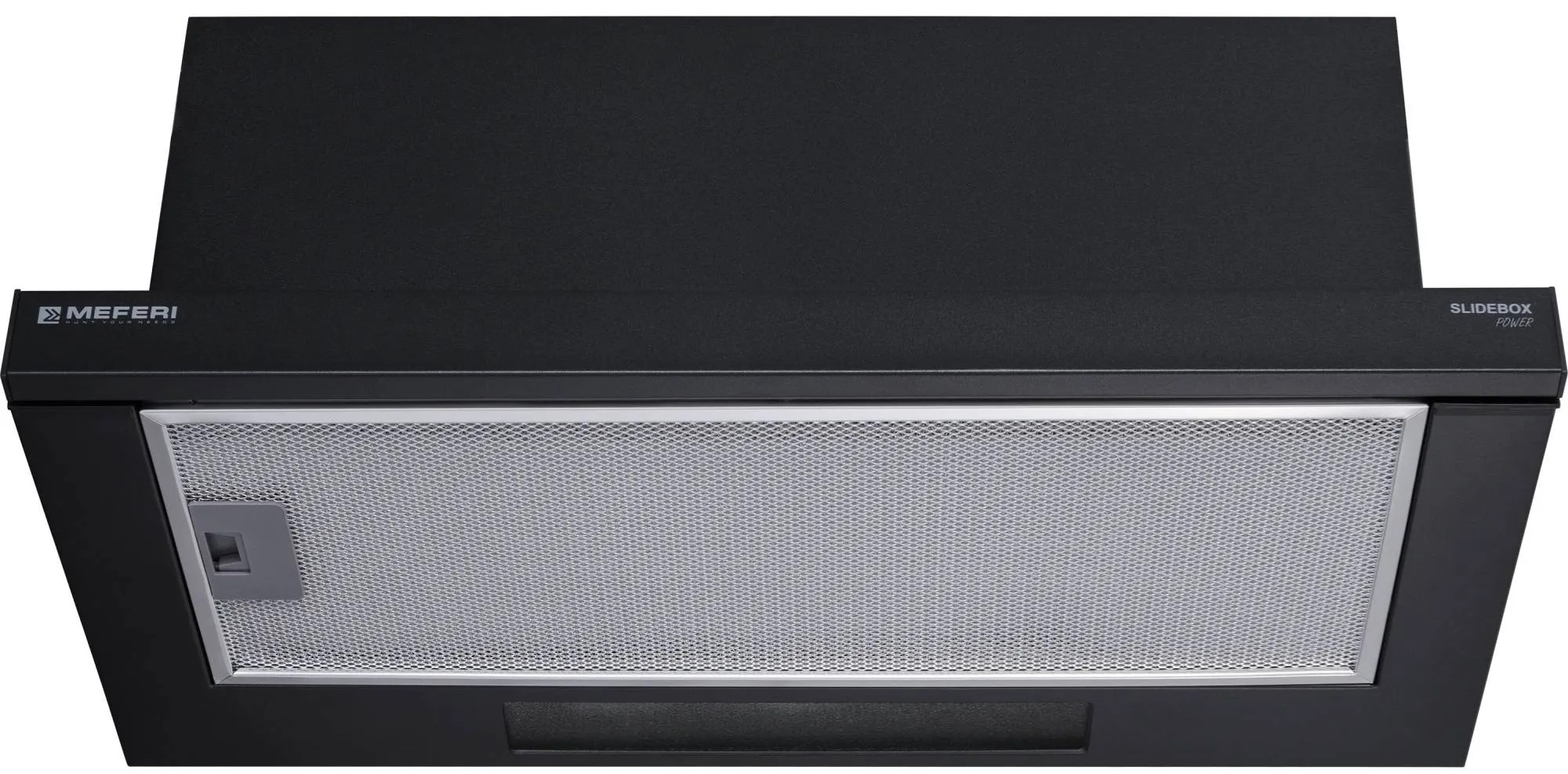 9168671 Вытяжка телескопическая Meferi SLIDEBOX60BK POWER черный/черный STDN-0022125