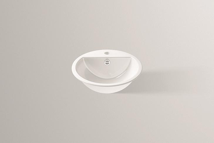 2406000400 Встраиваемая раковина, eb.s450h, белая, для простого ухода Alape серия S 