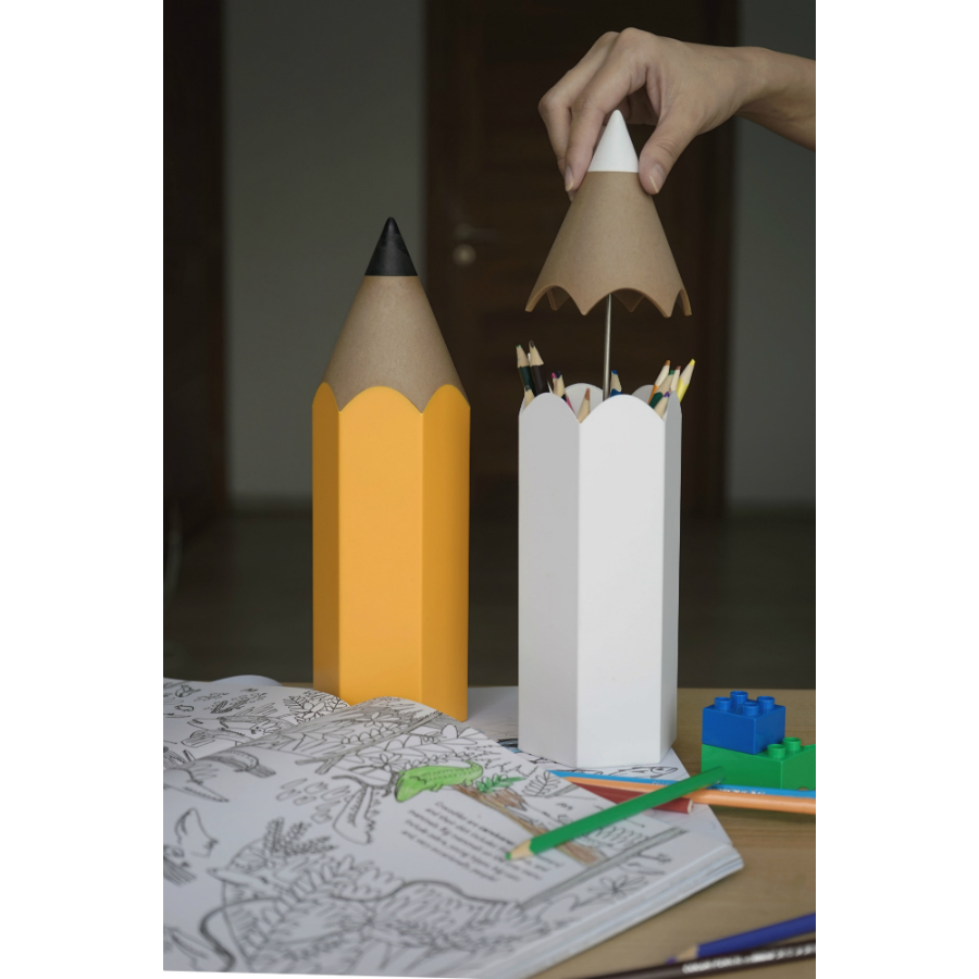 QL10275-YW Подставка для карандашей dinsor, желтая Qualy  - Вид №7