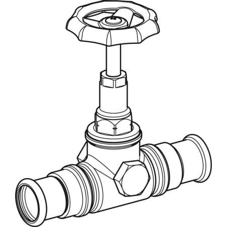 94862 Запорный вентиль Geberit Mapress прямой Geberit  - Вид №3