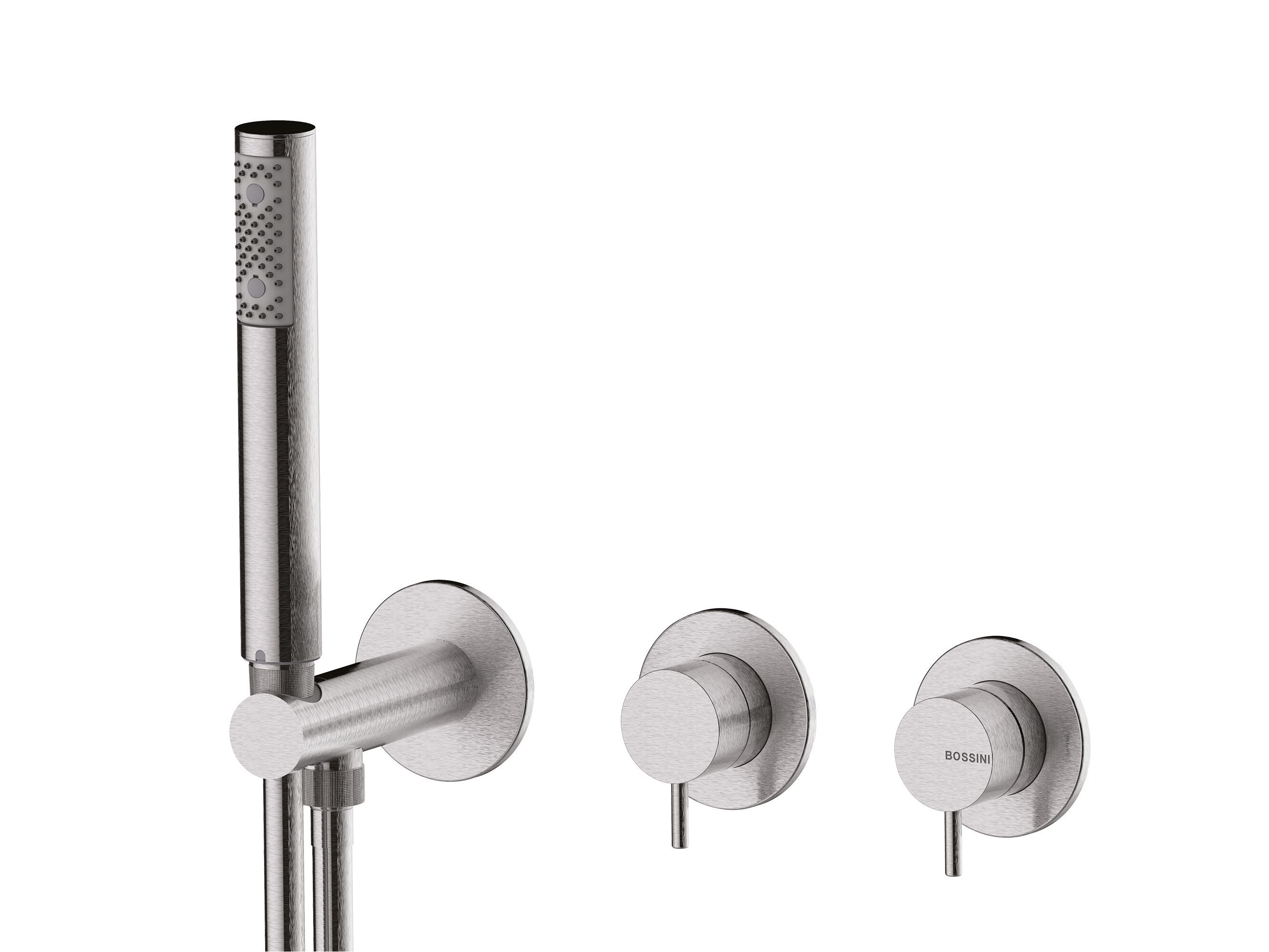 Смеситель для душа с 3 отверстиями из нержавеющей стали Bossini NOBU-Inox AISI 316L ARCH-00129282 - Вид №1