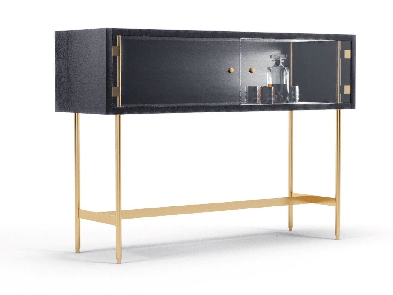 Деревянный и стеклянный барный шкаф Formitalia JEFFERY ARCH-00055399