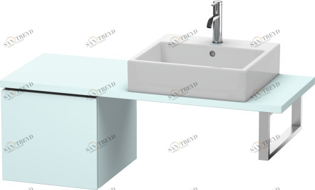 LC582100909 Шкафчик для компактной консоли L-Cube #LC5821 420 x 477 мм Светло-голубой матовый декор Duravit