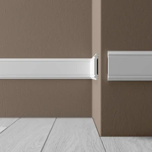 Молдинг потолочный полистирол ударопрочный Де-Багет Polymer М 50 белый 7x50x2000 мм