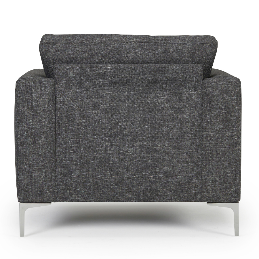 Кресло Shea с хромированными ножками, темно-серое Kragelund 36401960248 - Вид №3