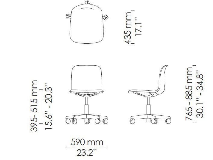 Стул конференции с 5 спицами Howe SixE ARCH-00054674 - Вид №5