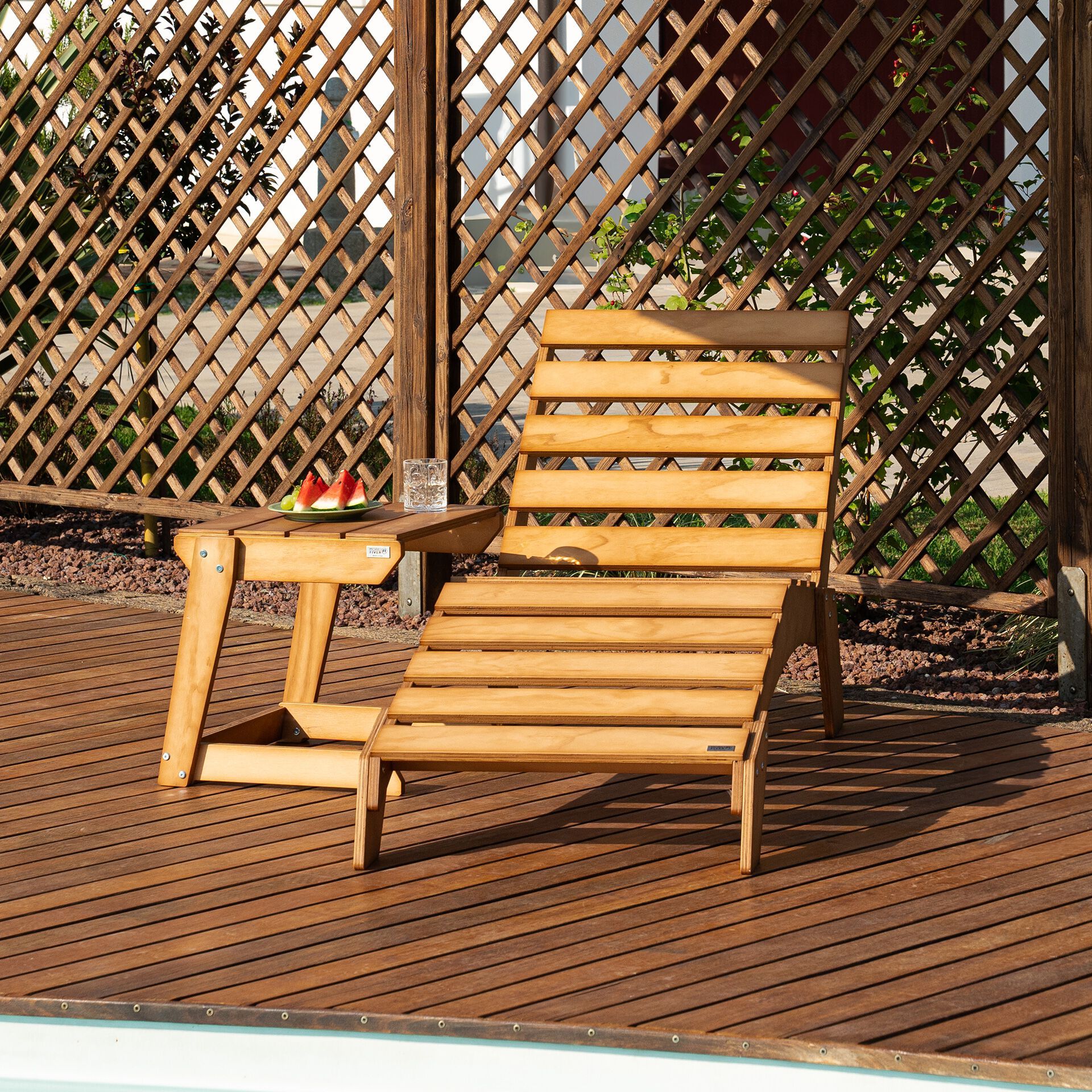 Садовая кровать с откидной спинкой из многослойного материала Mobili Fiver Елена ARCH-00094639 - Вид №3