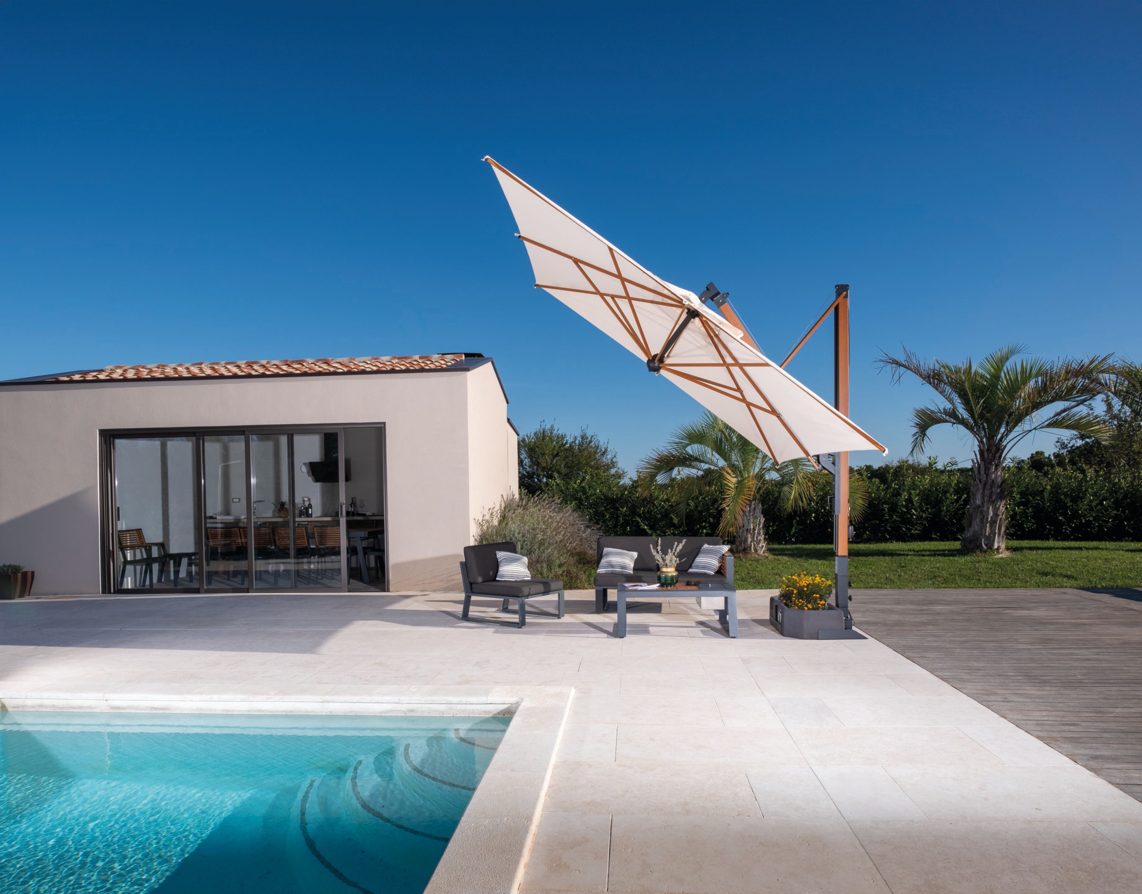 Регулируемый квадратный зонтик с боковым полюсом Scolaro Parasol Galileo ARCH-00142715 - Вид №1