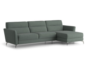 3-местный тканевый диван с полуостровом