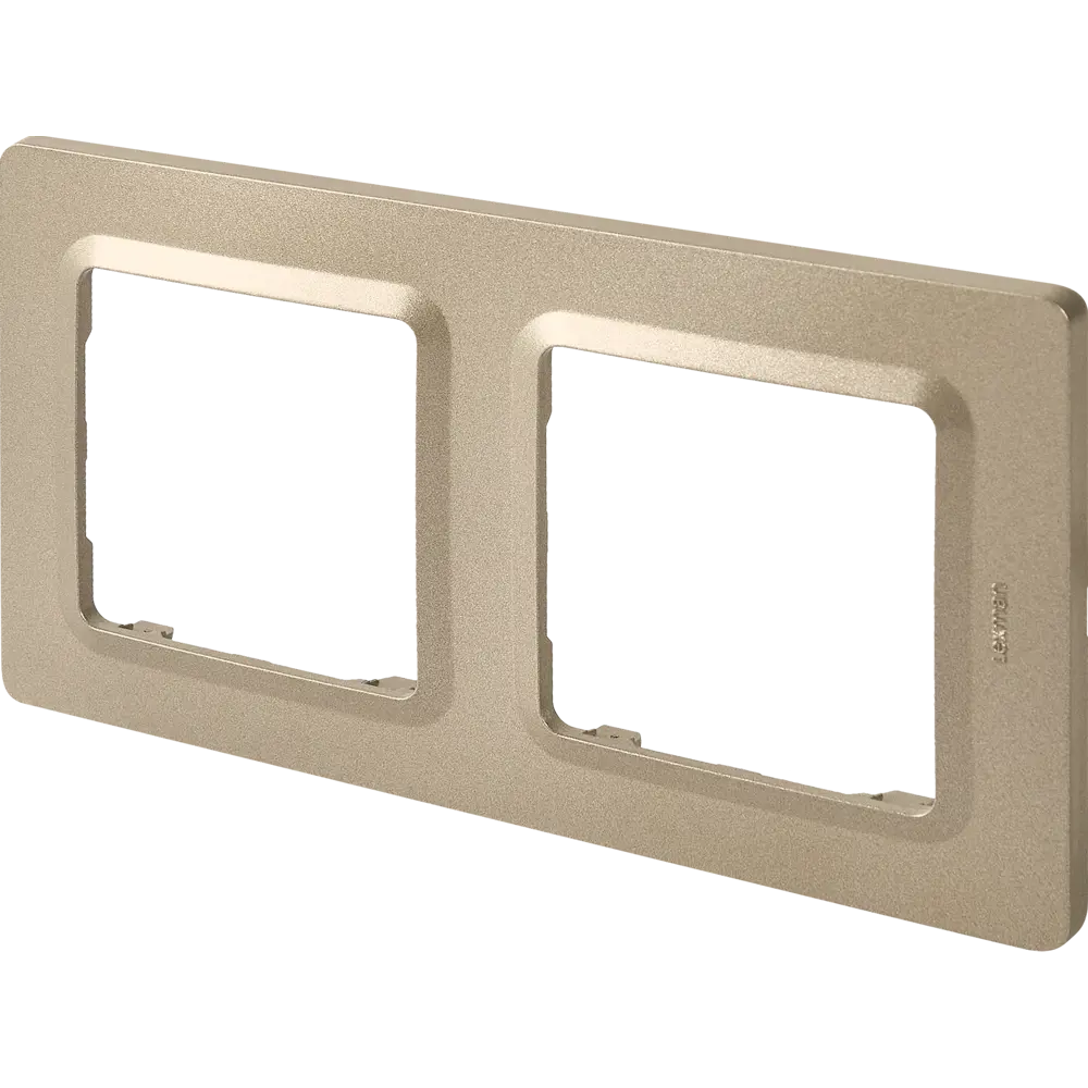 LEXMAN LILIAN - Декоративная рамка для розеток 2 поста, цвет Шампань 86761620 STLM-1112945 - Вид №1