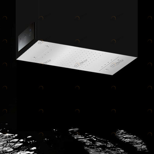 Тропический душ 950х400 PIASRET9502CNT_IXL Geda Nextage Shower Plates с двумя каскадами, небулайзерами и хромотерапией Душевая головка Shower Plates PIASRET9502CNTIXL