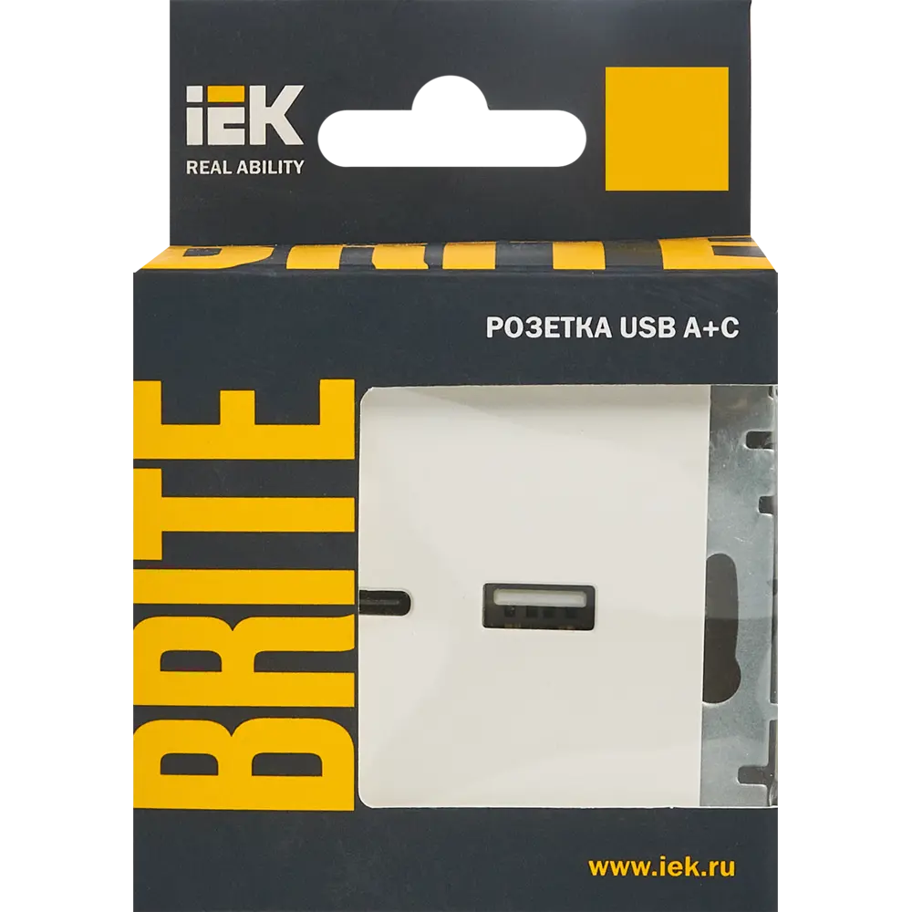 USB-розетка IEK Brite для скрытого монтажа 87761519 STLM-1353843 - Вид №4