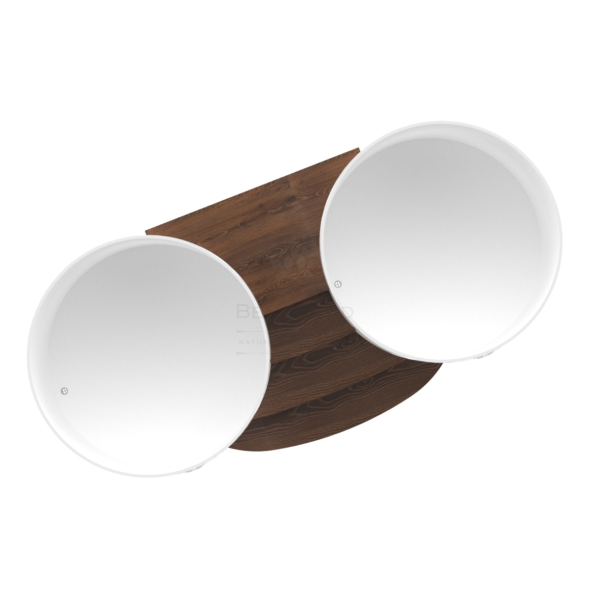 2077 Подиум на 2 купели D 2.0х1,2 дуб мореный Alyarus  - Вид №2