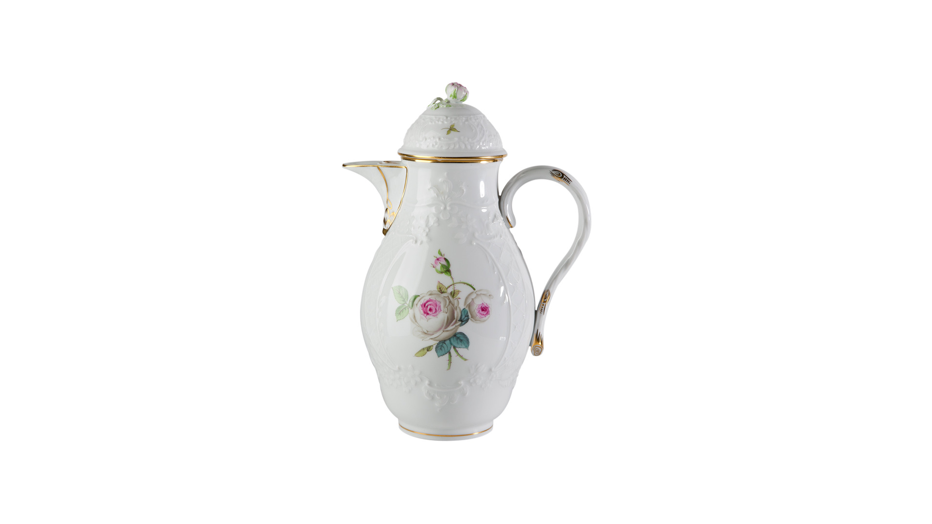 10659693 Meissen Сервиз кофейный Meissen "Белая роза" (форма - Новый Марсель) на 4 персоны 12 предметов Фарфор, Керамика  - Вид №1