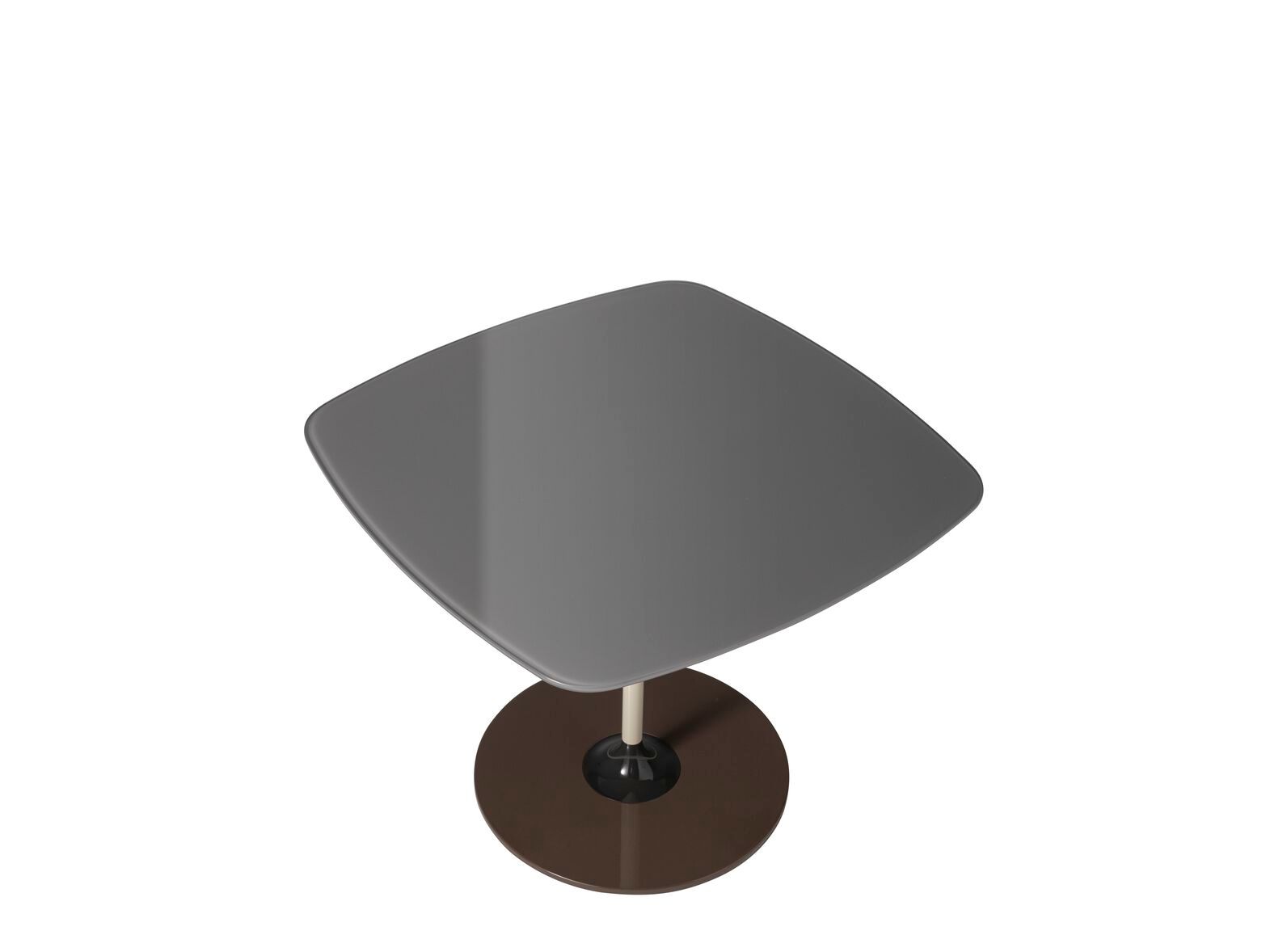 Квадратный журнальный столик с хрустальной столешницей и стальным основанием Kartell Тьерри ARCH-00101470 - Вид №40