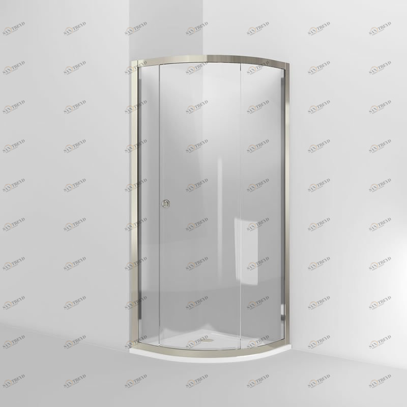 Квадрант 800mm с раздвижной дверью, никель [ARC48] Arcade Burlington ARC48A, ARC48B