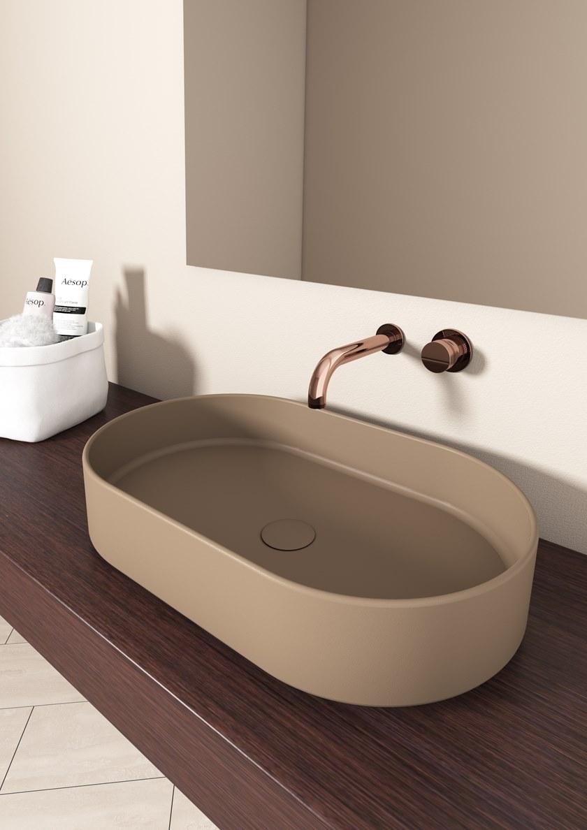 Sma42so60001 Накладная раковина на столешницу  овальная Olympia Ceramica Smash - Вид №2