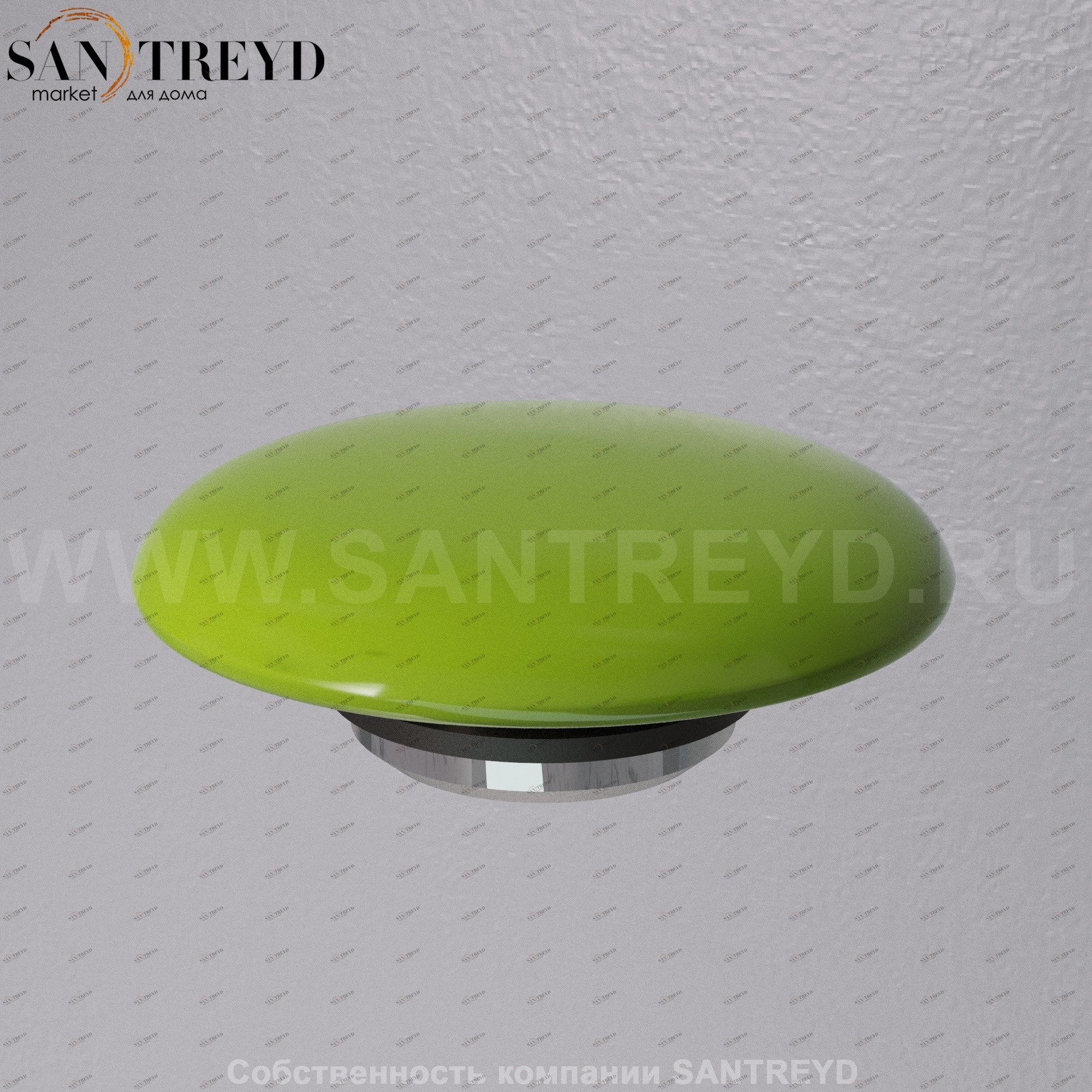 A038VX.121 Донный клапан с керамической накладкой с функцией Click-clack A. e. T. Italia RICAMBI Зеленый глянцевый AeT ITALIA