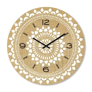 Часы настенные Apeyron Этно круглые пластик цвет бежевый бесшумные ø38 см