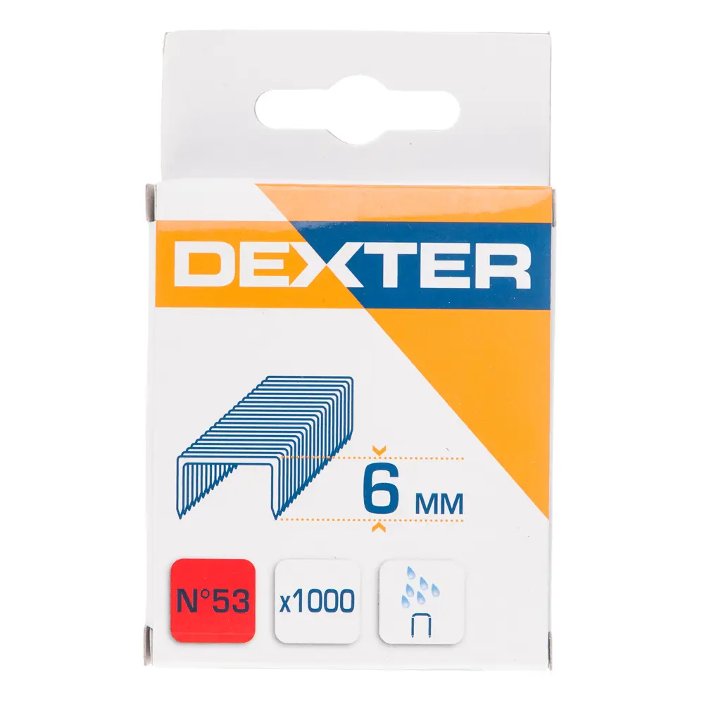 Скобы Dexter тип 53 6 мм для строительного степлера - 1000 шт 15077650 STLM-0005326 - Вид №1