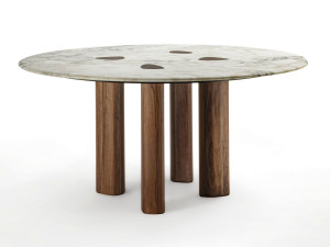 Круглый мраморный обеденный стол