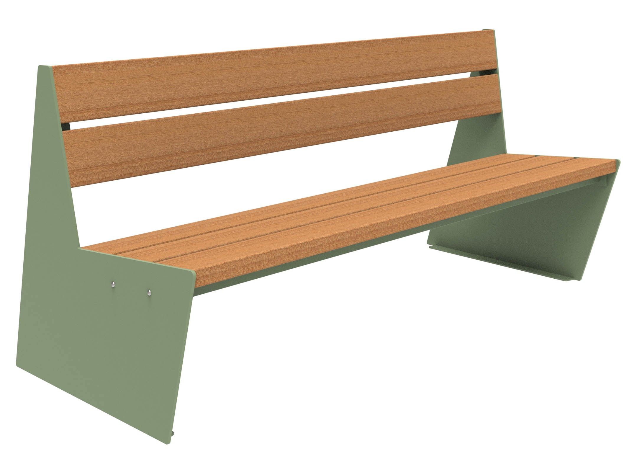 Скамья из окуме со спинкой Lazzari Sharp ARCH-00087617 - Вид №11