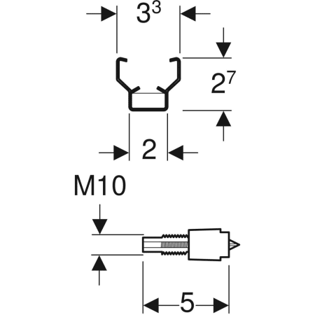 461.004.00.1 Крепёжная скоба Geberit GIS Geberit  - Вид №3