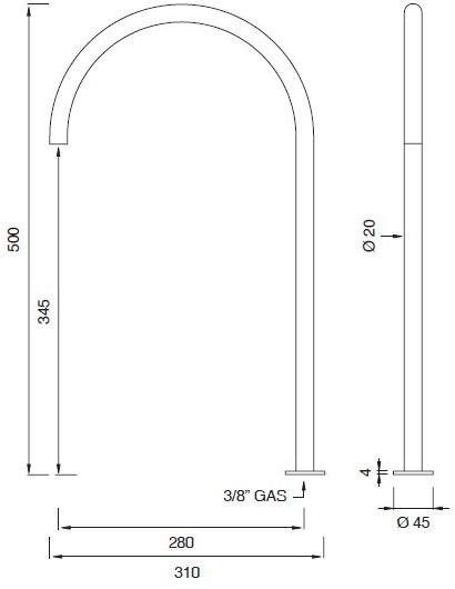 Ceadesign Установленный на палубе поворотный излив Free ideas sun-id-1443820 - Вид №1