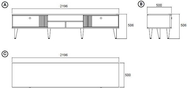 Enza Home Модульная лакированная стенка для хранения из дерева Praga sun-id-1402035 - Вид №5