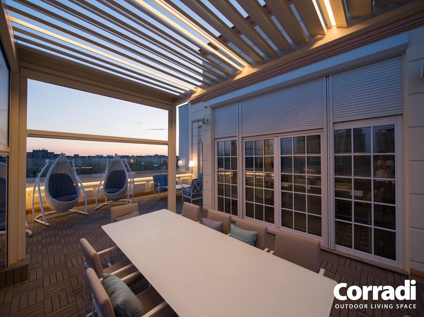 Corradi Отдельностоящая алюминиевая пергола с регулируемыми жалюзи Bioclimatics sun-id-1480320 - Вид №6