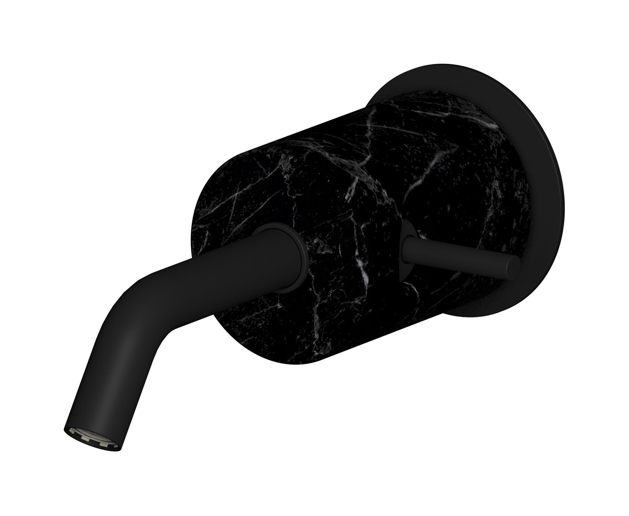 Однорычажный настенный смеситель для раковины с автоматическим сливом IB мрамор + мрамор Elle ARCH-00082900 - Вид №7