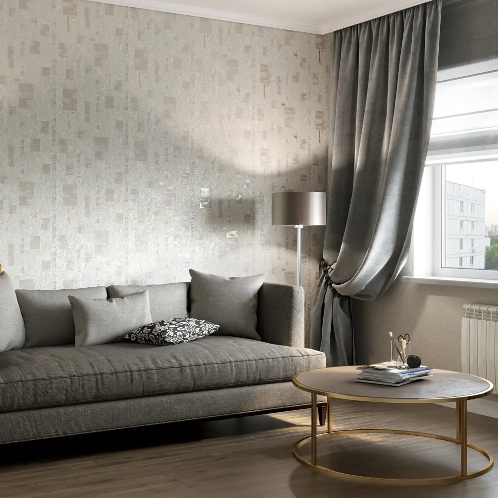 Обои флизелиновые Home Color Matrix бежевые 1.06 м HC31067-12 82555260 STLM-2046930 - Вид №3