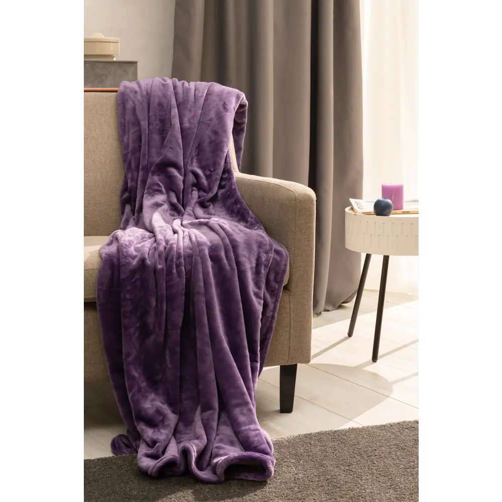 Плед Inspire Flamingo 200x220 см микрофибра цвет фиолетовый 89162749 STLM-2150694 - Вид №3