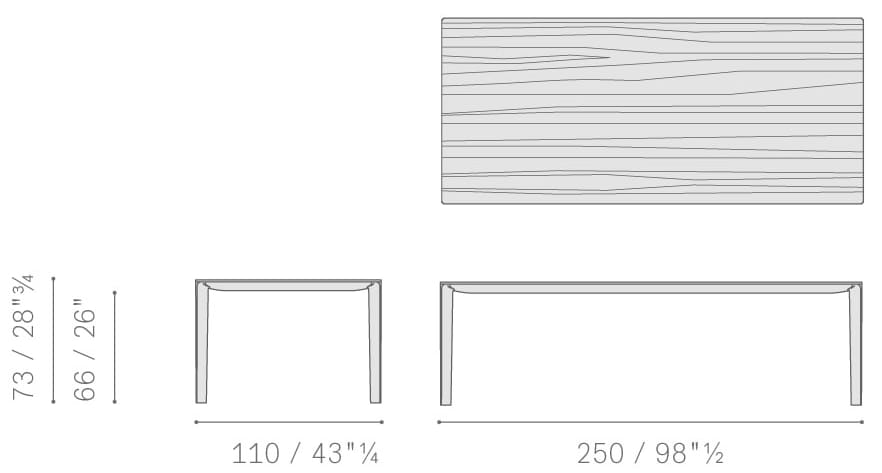 Деревянный прямоугольный стол Poltrona Frau коллекция-столы и стулья ARCH-00129483 - Вид №8