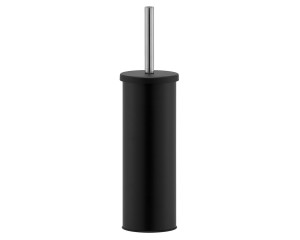 GIC302 Ерш для унитаза со стоячей трубкой с крышкой, металл, черный (матовый) Merida