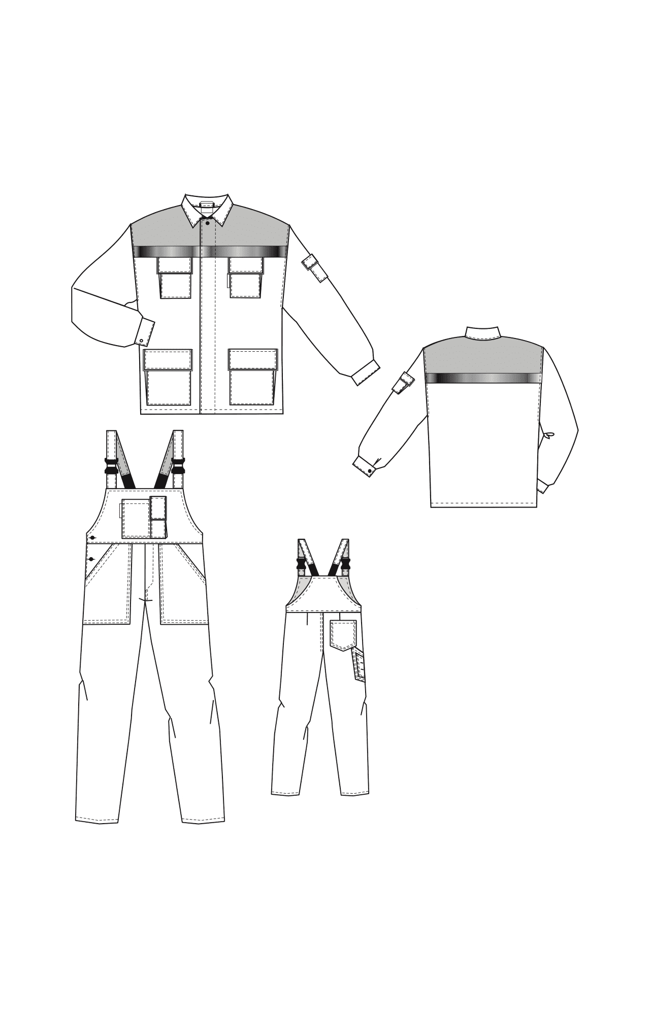 63825 Костюм "Коммунальщик" с СОП темно-серый светло-серый  Летняя спецодежда  размер 44-46/170-176  - Вид №6