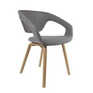 Кресло Flexback серое с бежевым основанием