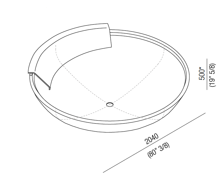 Круглая ванна из нержавеющей стали Agape UFO ARCH-00119552 - Вид №2