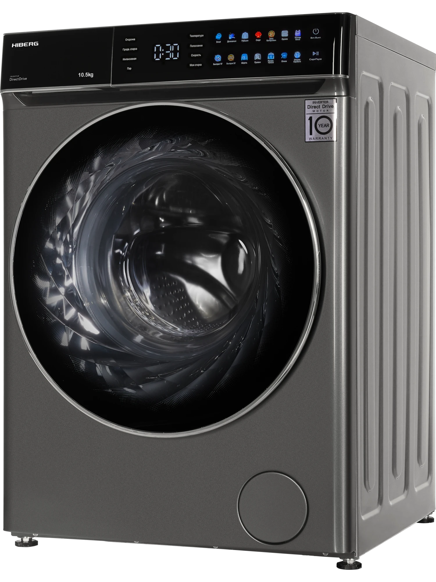 9238400 Стиральная машина HIBERG i-DDQ11 - 1014 Sd серый STDN-0030374 - Вид №2