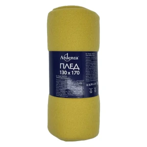 Плед Ardenza Arimno 130x170 см флис цвет желтый 84256212 STLM-2096860