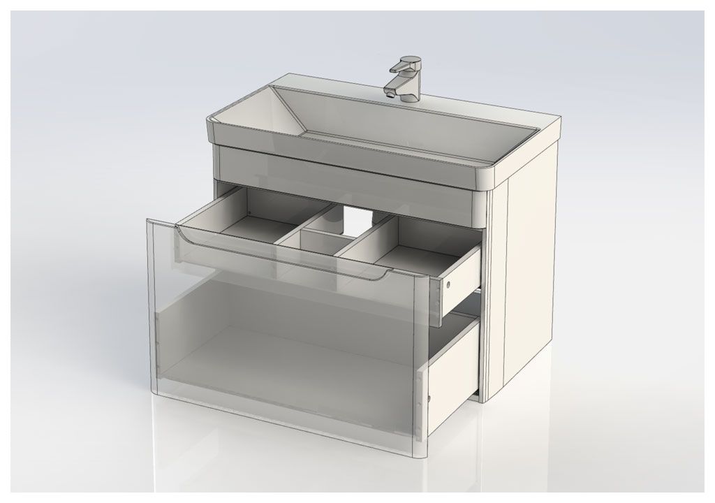Тумба с раковиной Aquanet София 80 белый 0019986900182312 - Вид №4