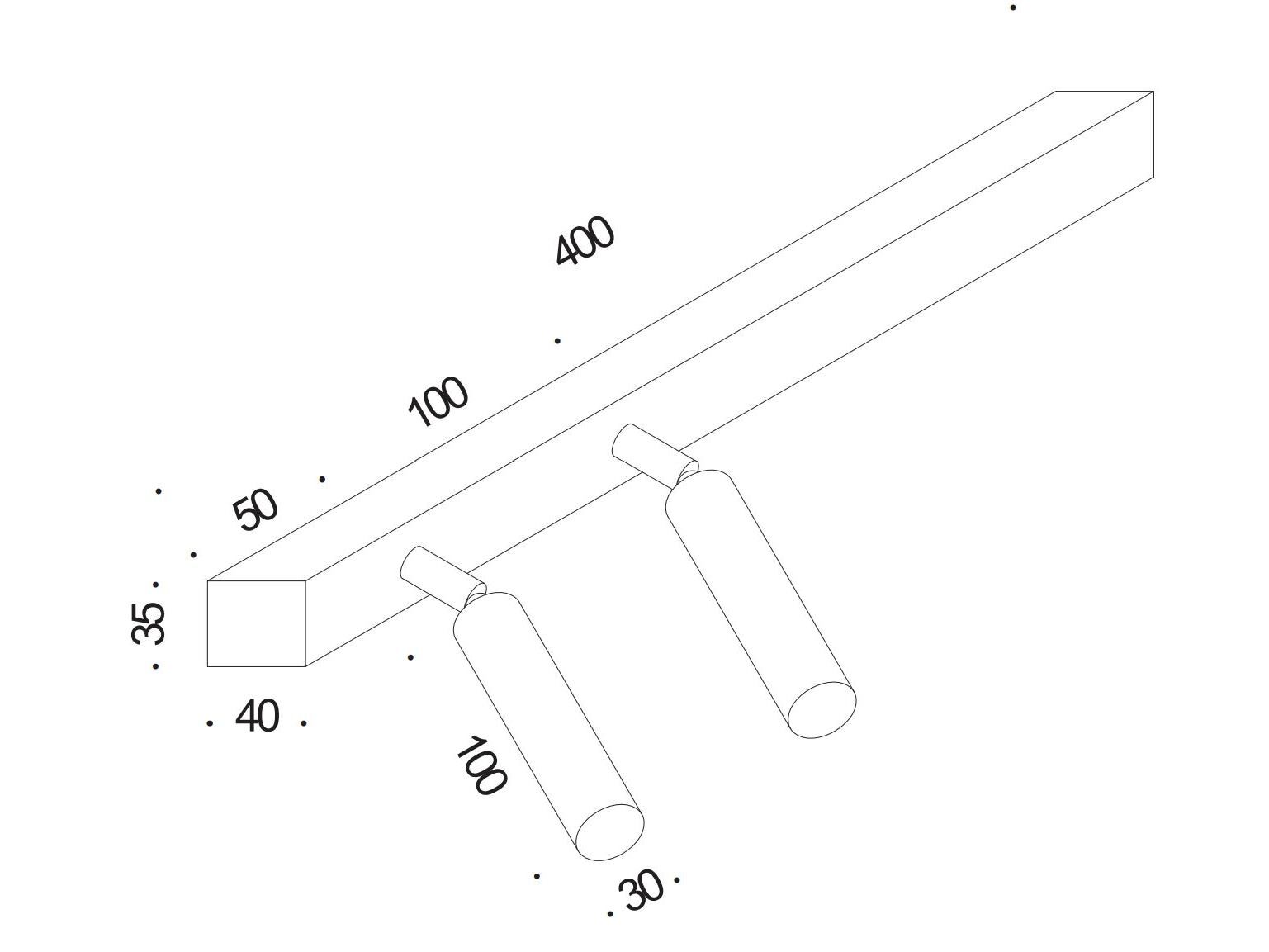 Регулируемый алюминиевый светодиодный настенный светильник Renzo Serafini CILINDRO 2X SU BARRA ARCH-00088034 - Вид №3