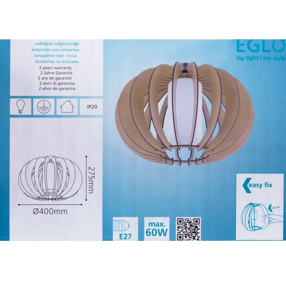 Светильник настенно-потолочный Eglo Stellato 3 1xE27x60 Вт цвет клён 18508523 STLM-2074807  - Вид №3